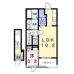 東京都国立市西3丁目【アパート】の間取り