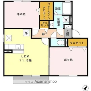 セジュール椿通り【1階】の間取り