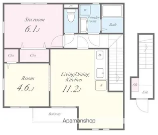 メゾン フローラ【2階】の間取り