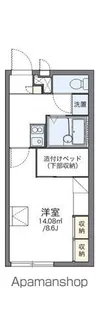 レオパレスナイアガラ【203号室】の間取り