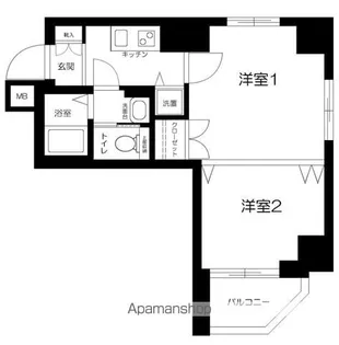 東京都台東区上野1丁目【マンション】の間取り
