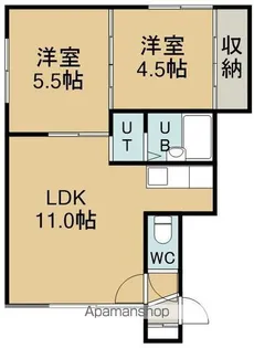 多居夢【102号室】の間取り