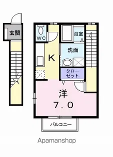 CASA友【202号室】の間取り