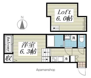 アルバーノ鳥羽見Raffinato【1階】の間取り