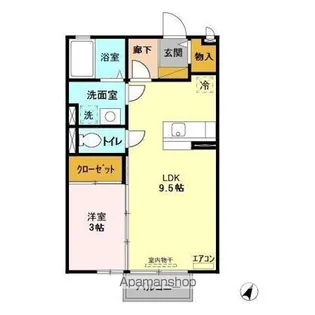 ポートスクエア A【2階】の間取り