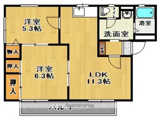福島県郡山市安積北井1丁目【アパート】の間取り