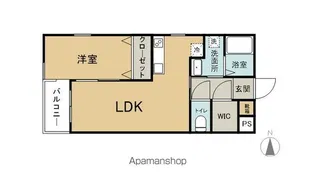 リデアル上人ヶ浜【4階】の間取り