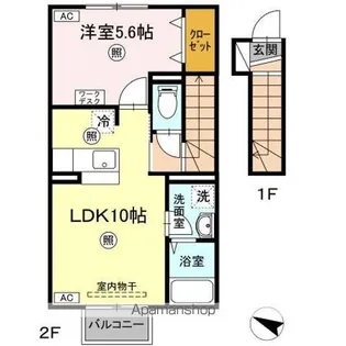 キャトルセゾン【2階】の間取り