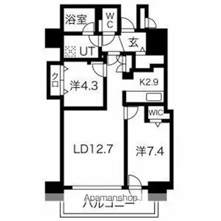 プレミスト札幌ターミナルタワー【10階】の間取り