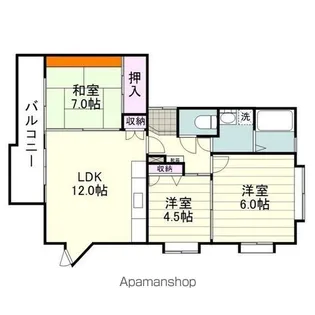 ガーデニア下荒田【405号室】の間取り
