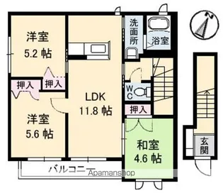 サニーベイル 2番館【2階】の間取り
