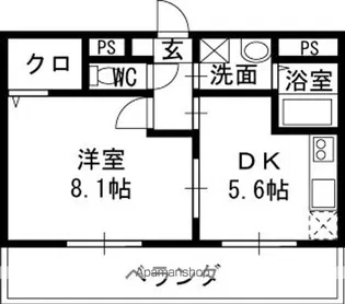 アンプルールフェールハンナハンナ【1階】の間取り