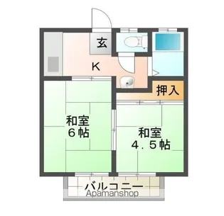 パナハイツアバン【102号室】の間取り