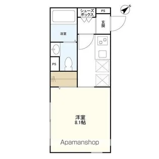 ウェルスクエアイズム渋谷本町【2階】の間取り