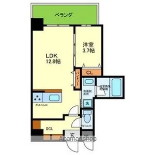 ブループラス針中野【5階】の間取り