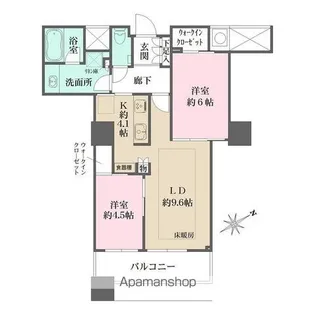 ザ・パークハウス西新宿タワー60【46階】の間取り