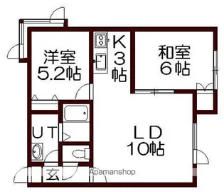 グランフルーブ曙【1階】の間取り