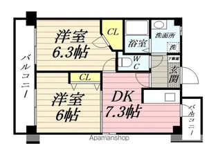 JAMM’S松島【501号室】の間取り