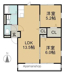 セドナスⅠ【102号室】の間取り
