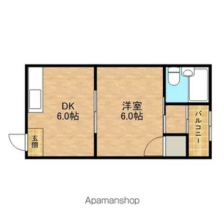 根来ハイツ【202号室】の間取り