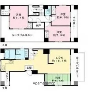 フェニックス キャッスル【5階】の間取り