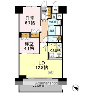 リーラ横浜川和町【7階】の間取り