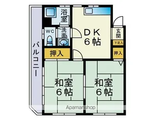 ルボワール美の里【302号室号室】の間取り
