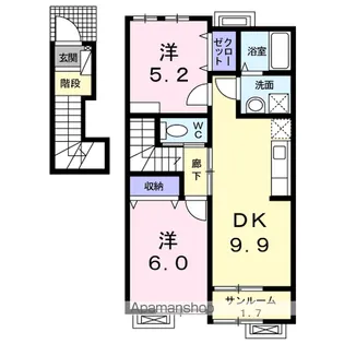 クオーレ【2階】の間取り