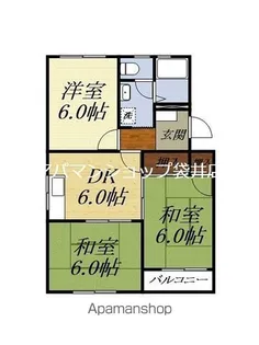 ミーテルーチェ今之浦【202号室】の間取り