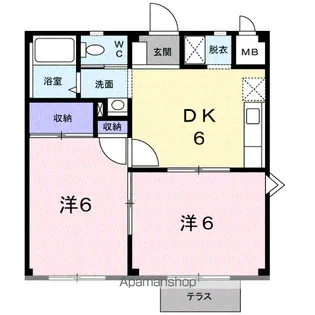 コーポ青垣 A【1階】の間取り