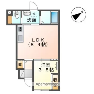 ルシエルブル【1階】の間取り