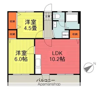 大森ハイツ【3-C号室】の間取り