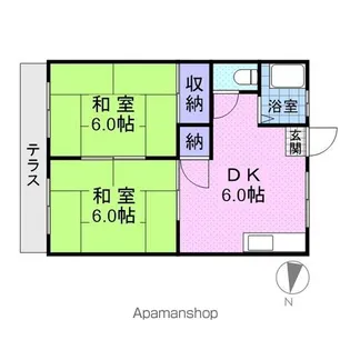 コーポ・ベル【17号室】の間取り