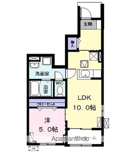 ブルージュ A【1階】の間取り