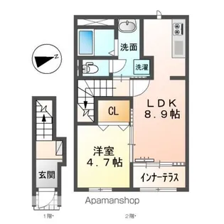 フィールドアップ横井【2階】の間取り