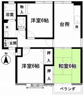 フローレンス吉村【202号室】の間取り