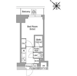 コンフォリア・リヴ横浜平沼【4階】の間取り