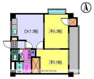 アクアベール久万ノ台【302号室】の間取り