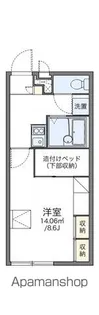 レオパレスKW【2階】の間取り