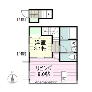 ミルエーラ荒井Ⅱ【2階】の間取り