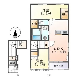 プランドール 慶【206号室】の間取り