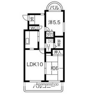 ハイツかなれ【3階】の間取り