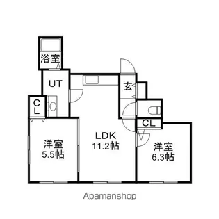 エスポワール円山【5階】の間取り