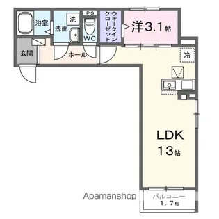 タイヨウ・レジデンス【1階】の間取り