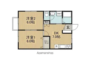 コーポM【101号室】の間取り