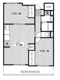 ポートヴィラ AK【7階】の間取り