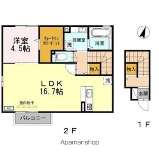 グランステージ上木戸 B【2階】の間取り