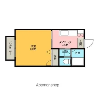 フィオーレ城北B【101号室】の間取り