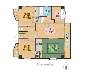 愛知県名古屋市東区泉1丁目【マンション】の間取り
