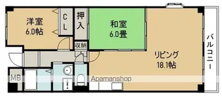 ラ・メール鉢塚【2階】の間取り
